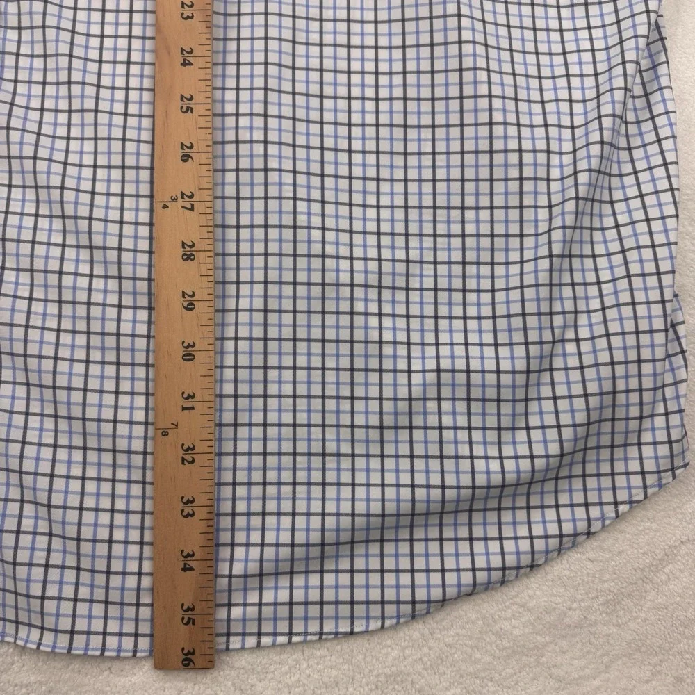 Polo RL Shirt Men 4XL Big Blue Plaid Button Down Performance‎ L/S Preppy